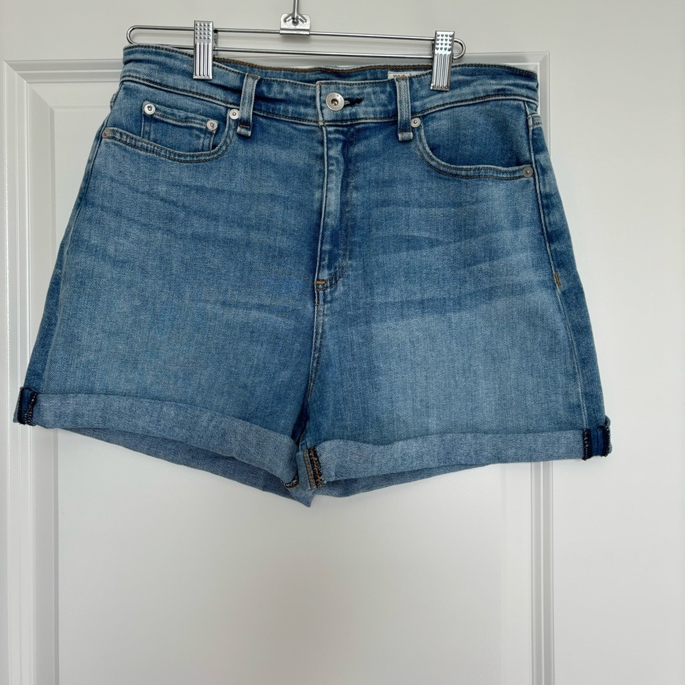Rag & Bone Nina High Rise Cutoffs Stretchy Raw Hem Denim size 28